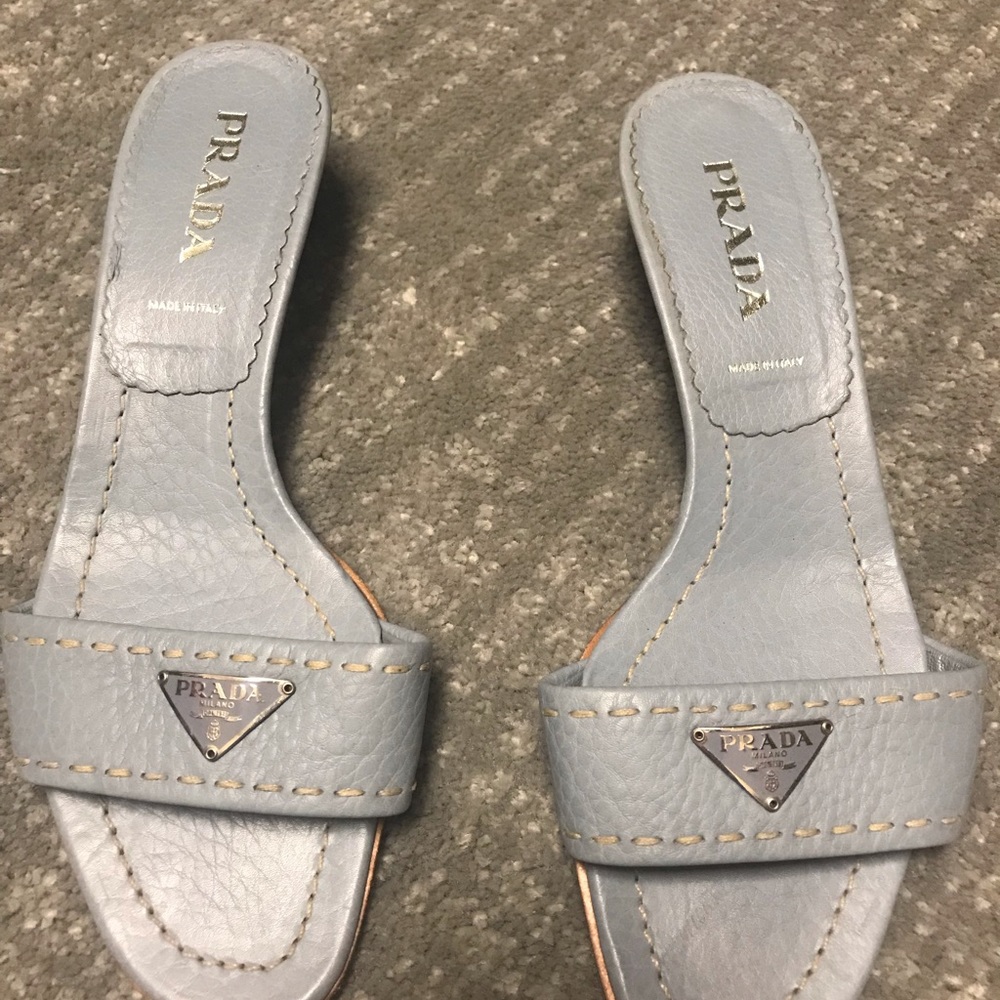 Prada baby blue shoes